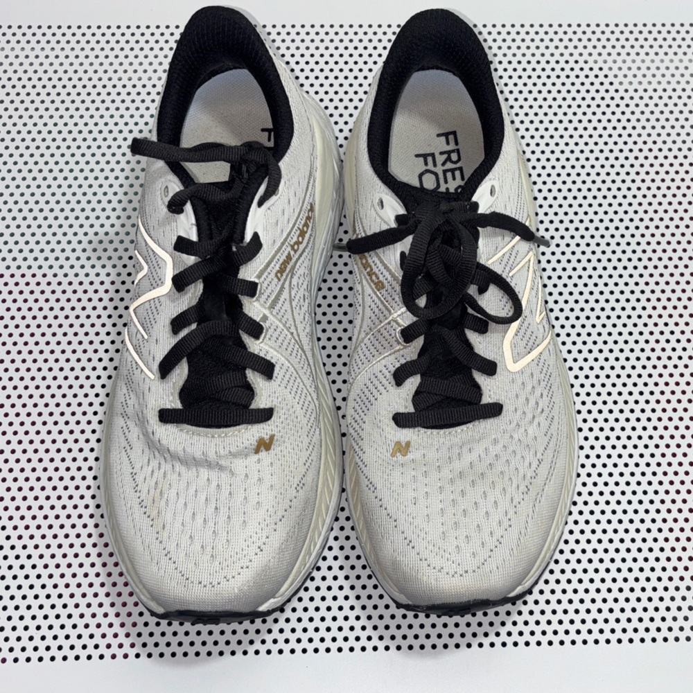 #5. New Balance Fresh Foam x 860 White and Black Athletic Shoes